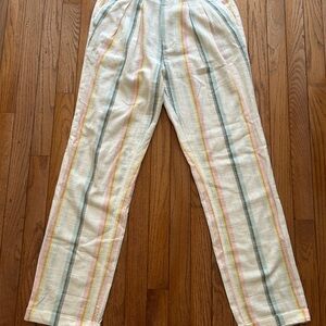 Billabong Multicolor Striped Linen Trousers